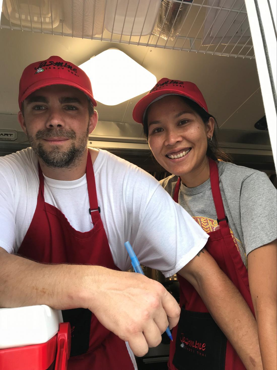 food truck owners Aree and Ryan Shriver