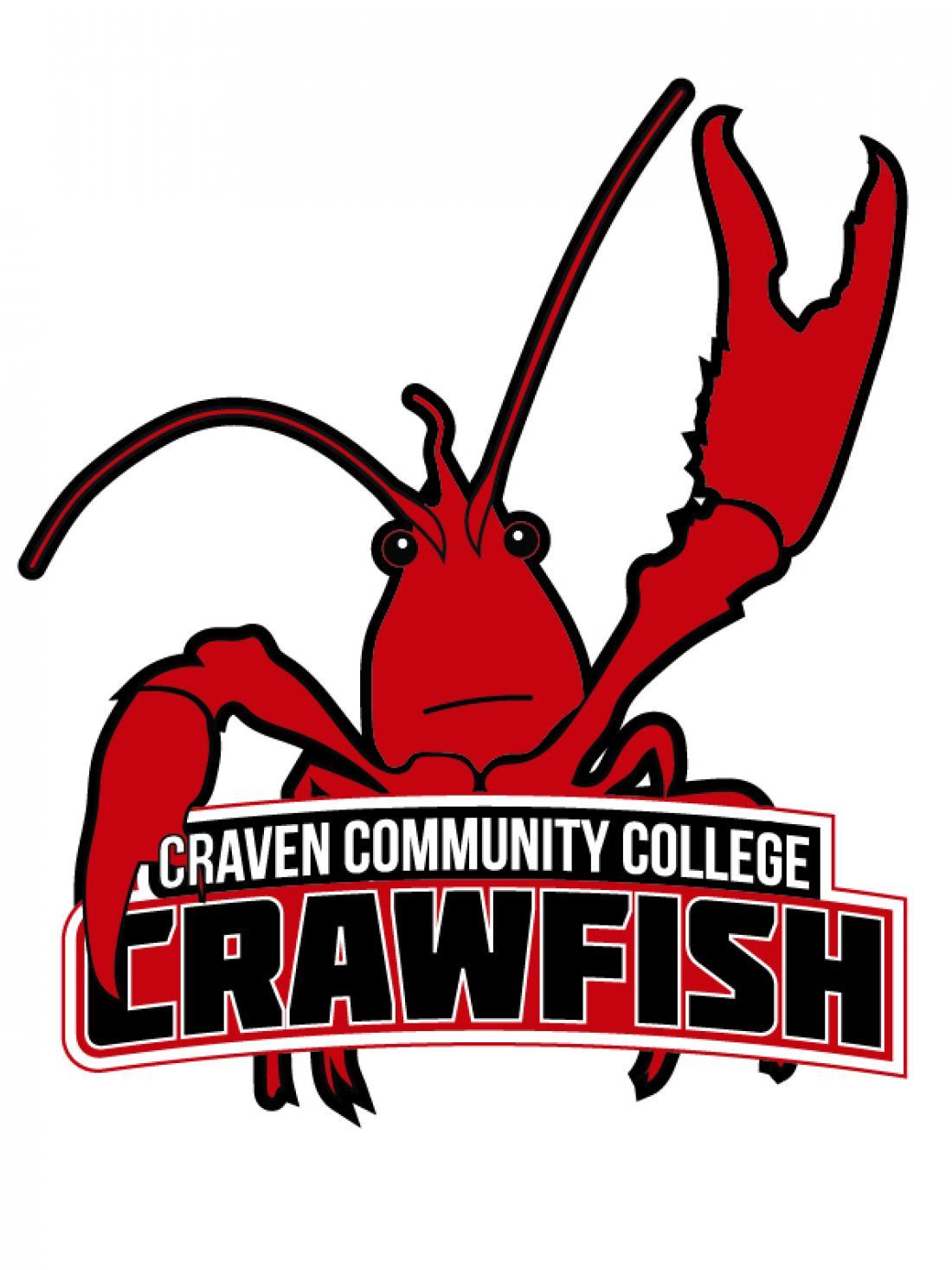 Craven Community College Trish the Crawfish spoof logo