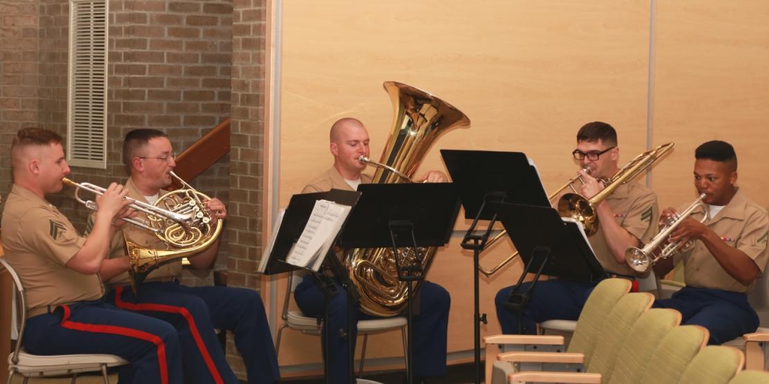 The 2nd Marine Aircraft Wing Band of MCAS Cherry Point performed for the opening ceremony of the NC STRIVE Eastern Regional Conference held April 24 on Craven CC’s New Bern campus.