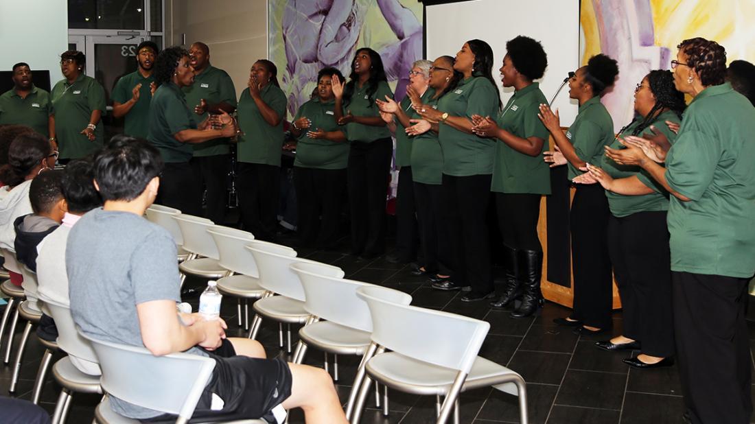 Encore! singing group performs for Black History Month event