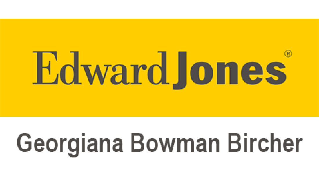 CFA sponsor Edward Jones/Georgiana Bowman Bircher logo and text