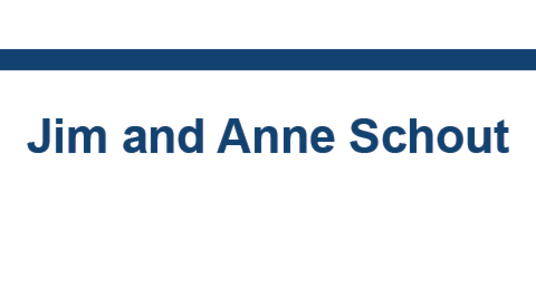 Jim and Anne Schout sponsor text