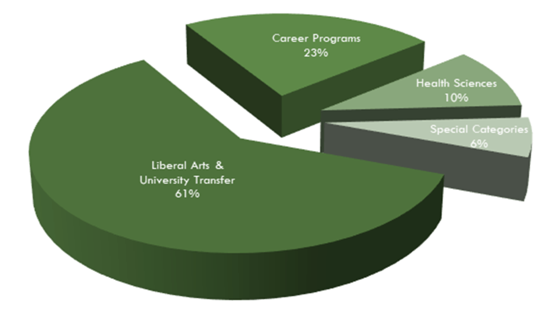 Enrollment by Program Area pie chart