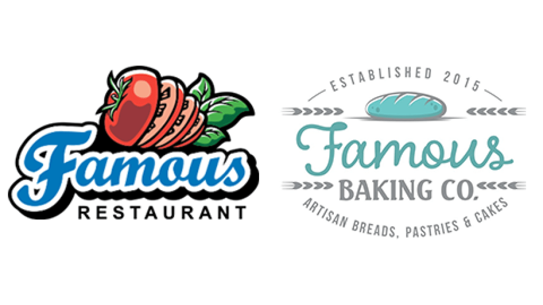 CFA sponsor Famous Restaurant & Baking Company logos