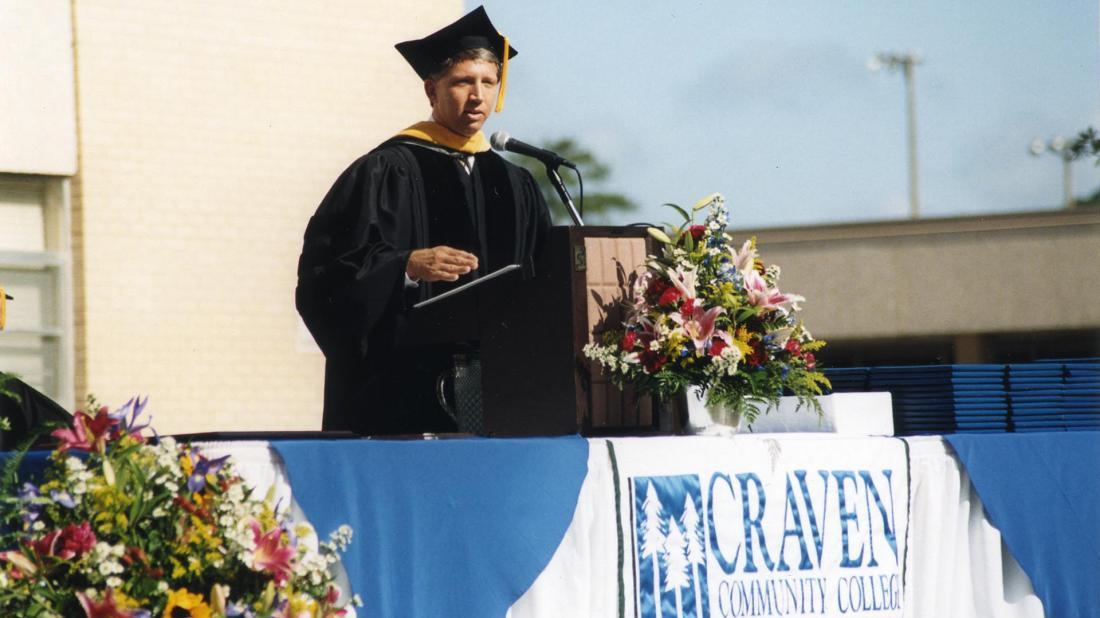 Dr. Scott Ralls at graduation in 2004