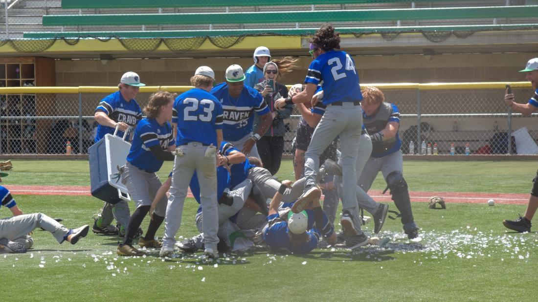 Cooler Dump on the Field after Baseball Victory