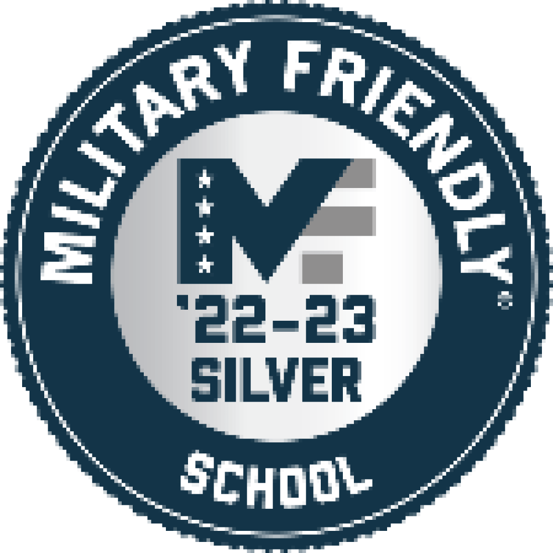Military Friendly (R) Schools silver '22-23 logo small