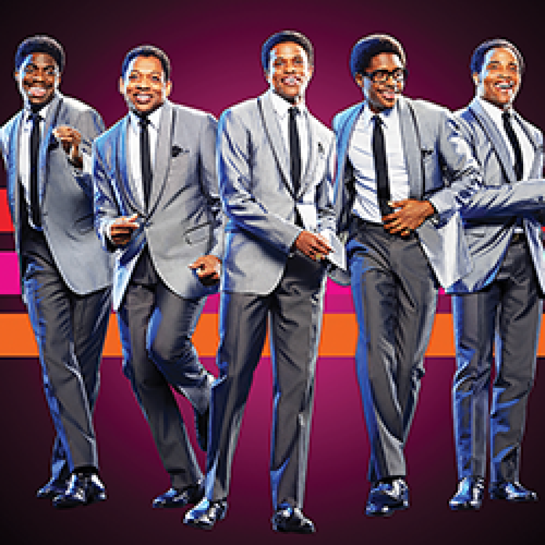 Five Black males in suits and ties
