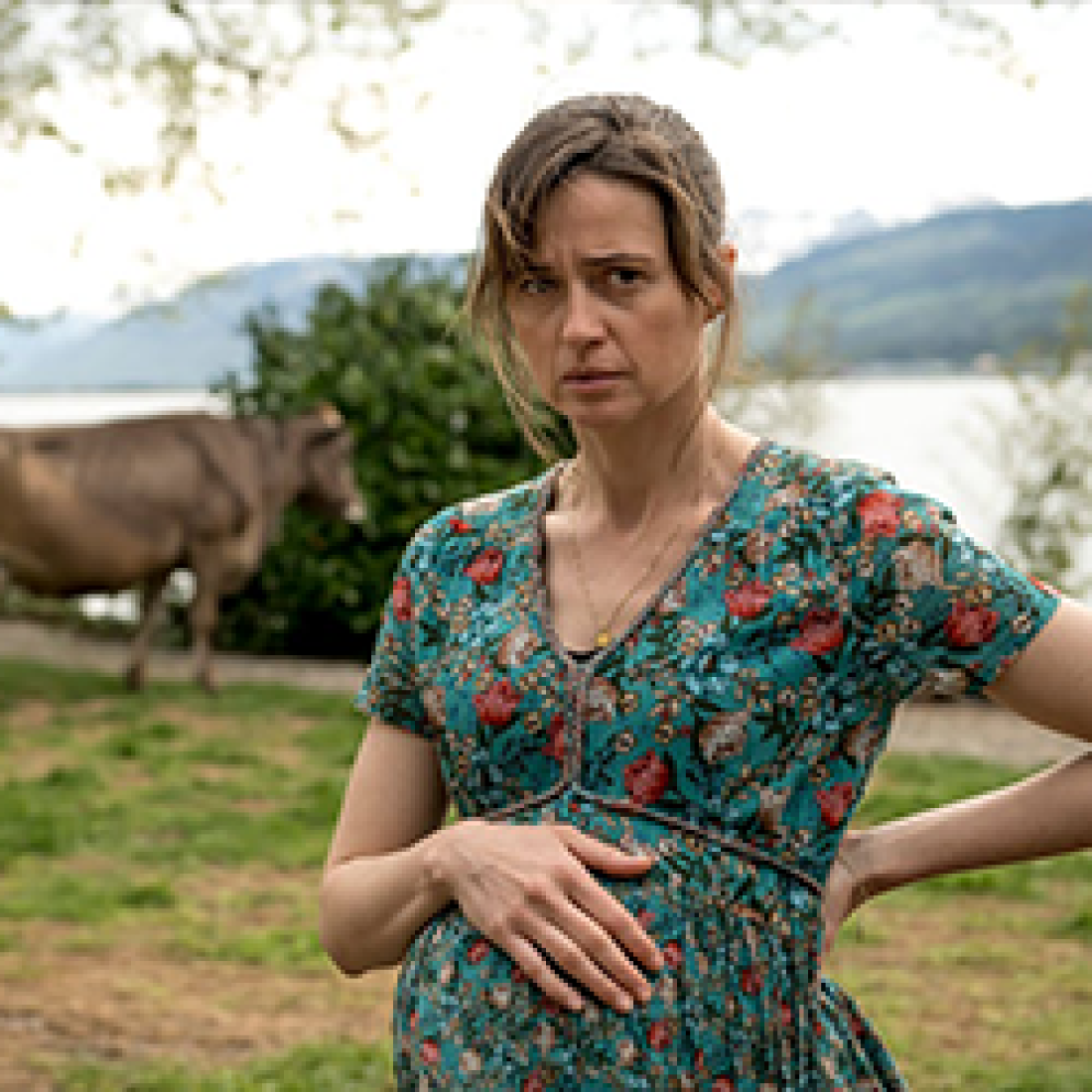 Still of a pregnant woman from the film My Wonderful Wanda