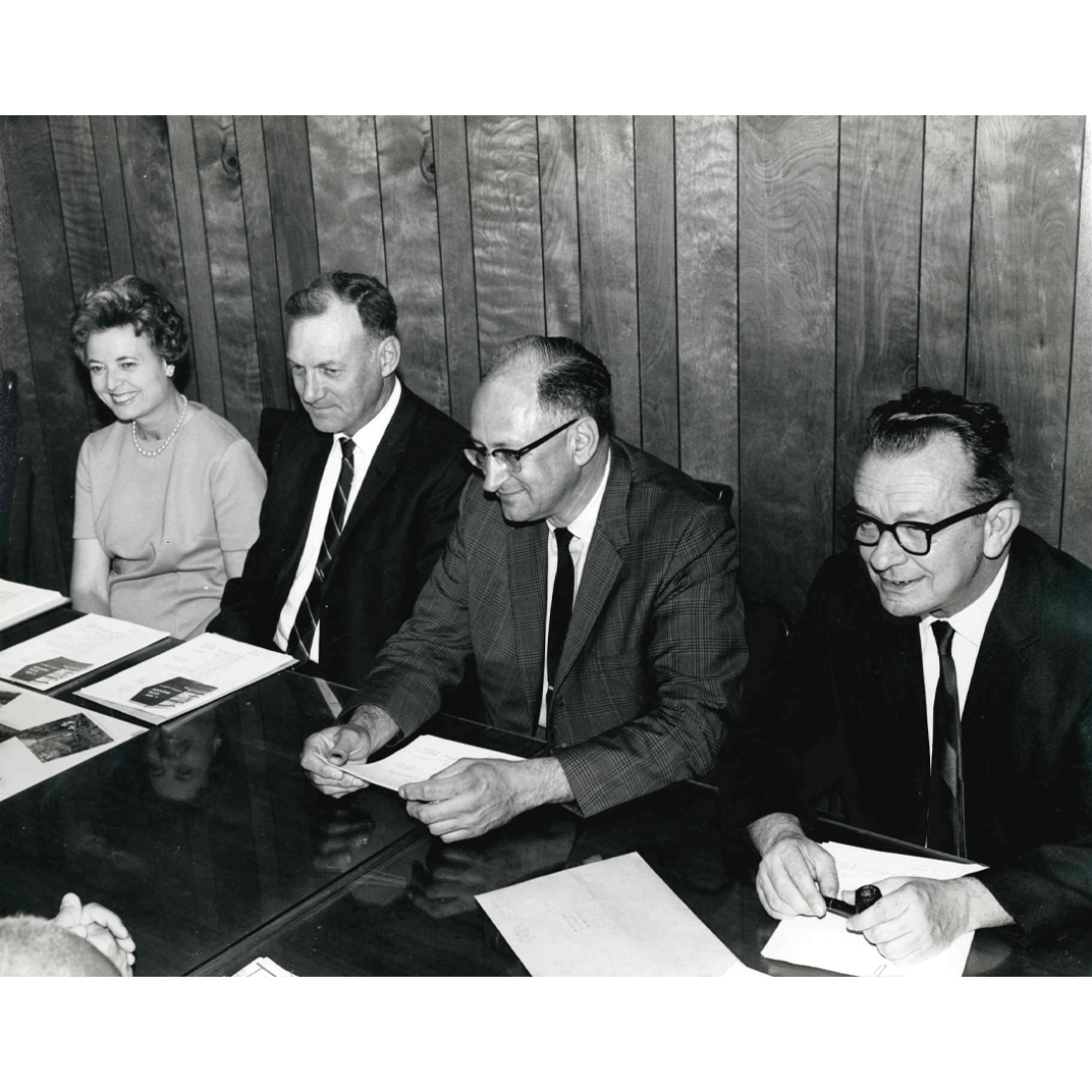 1969 Salem Denham Mayo Hill at conference table