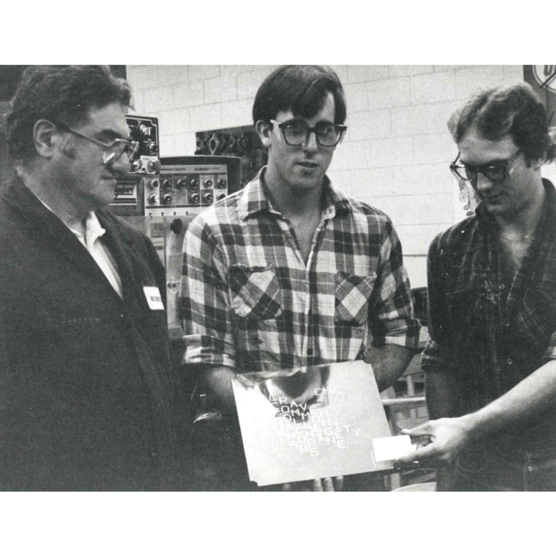 Machining students in 1980s