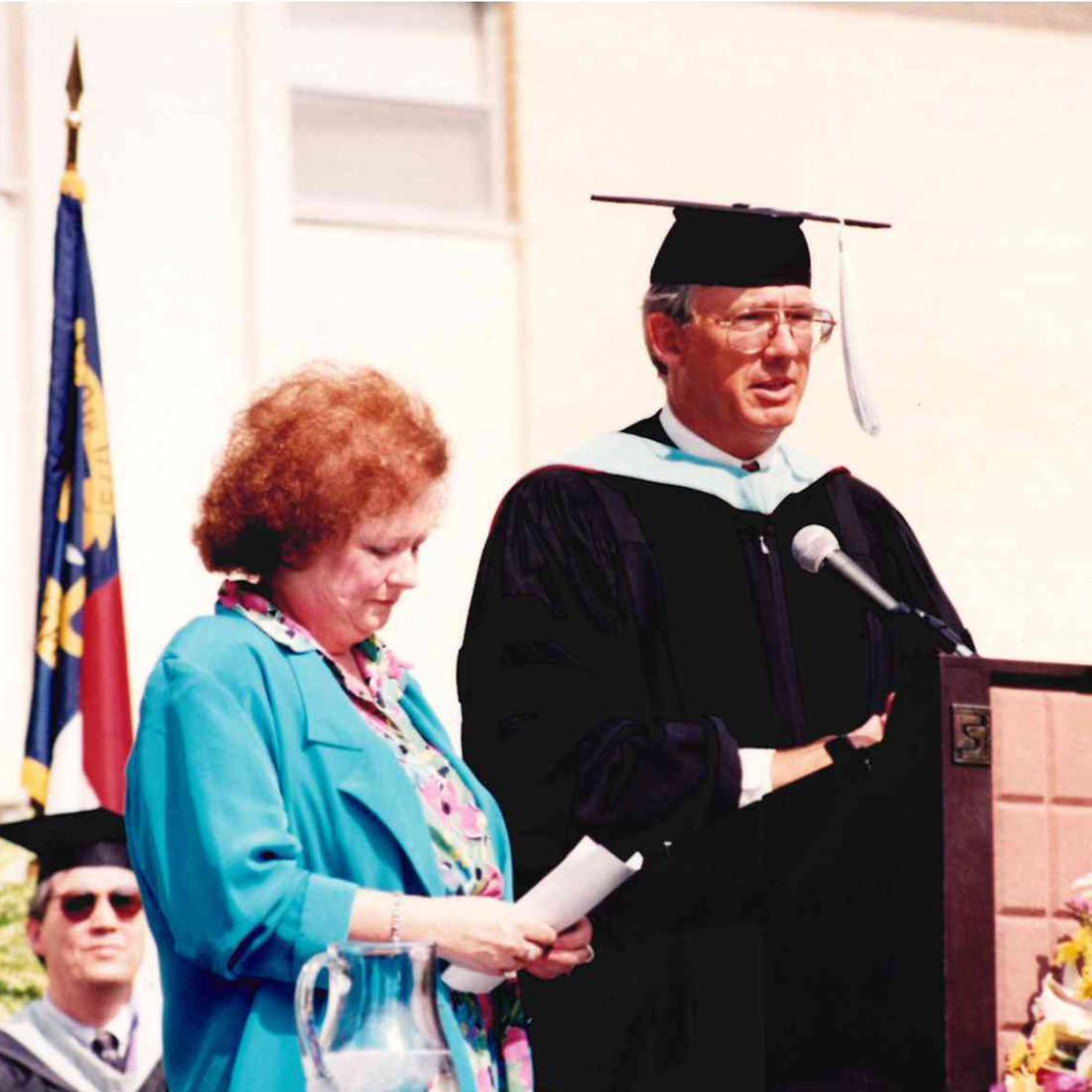 Dr. Redd during 1995 graduation