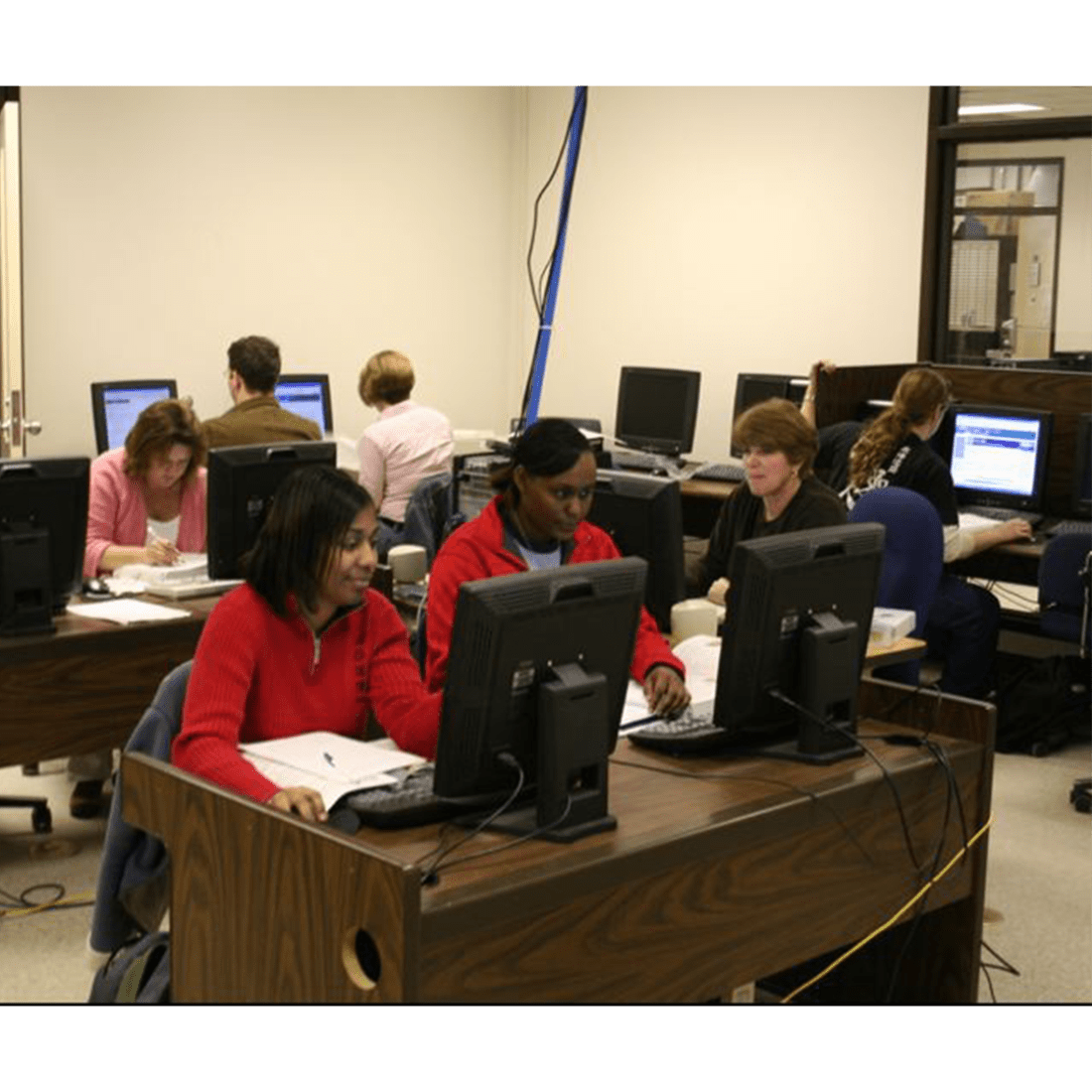 Students at computer lab in 2000s