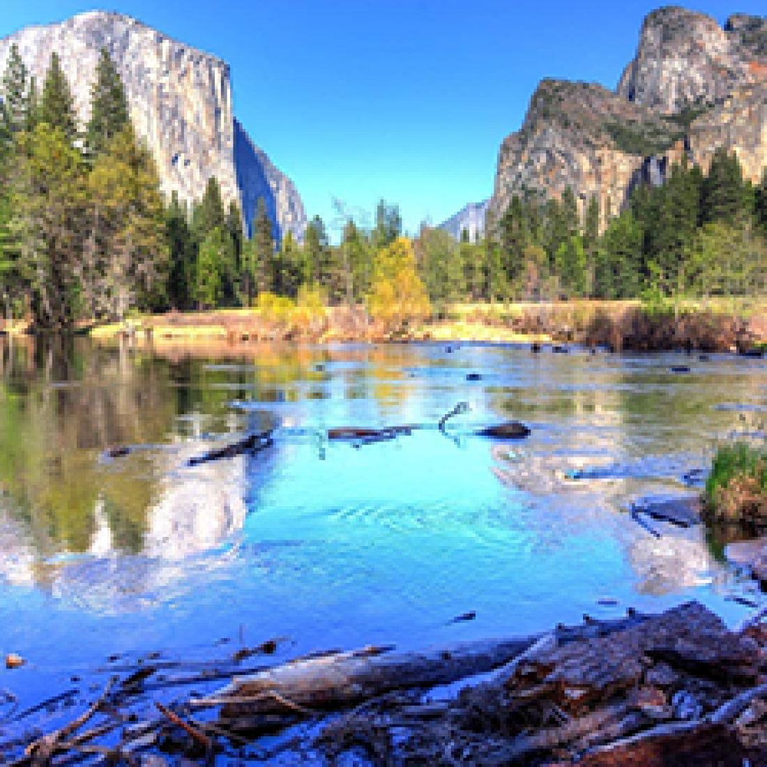 Yosemite National Park view of water and mountains