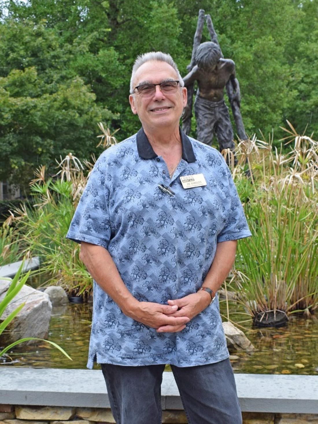 Volt Center trades instructor Joe Randazzo poses outside on campus