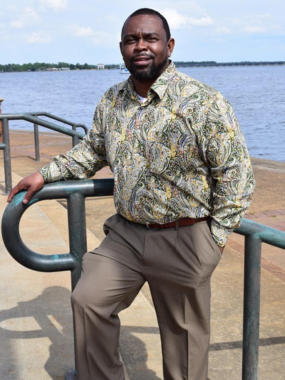 Craven CC Foundation board member Linster Strayhorn poses by the river
