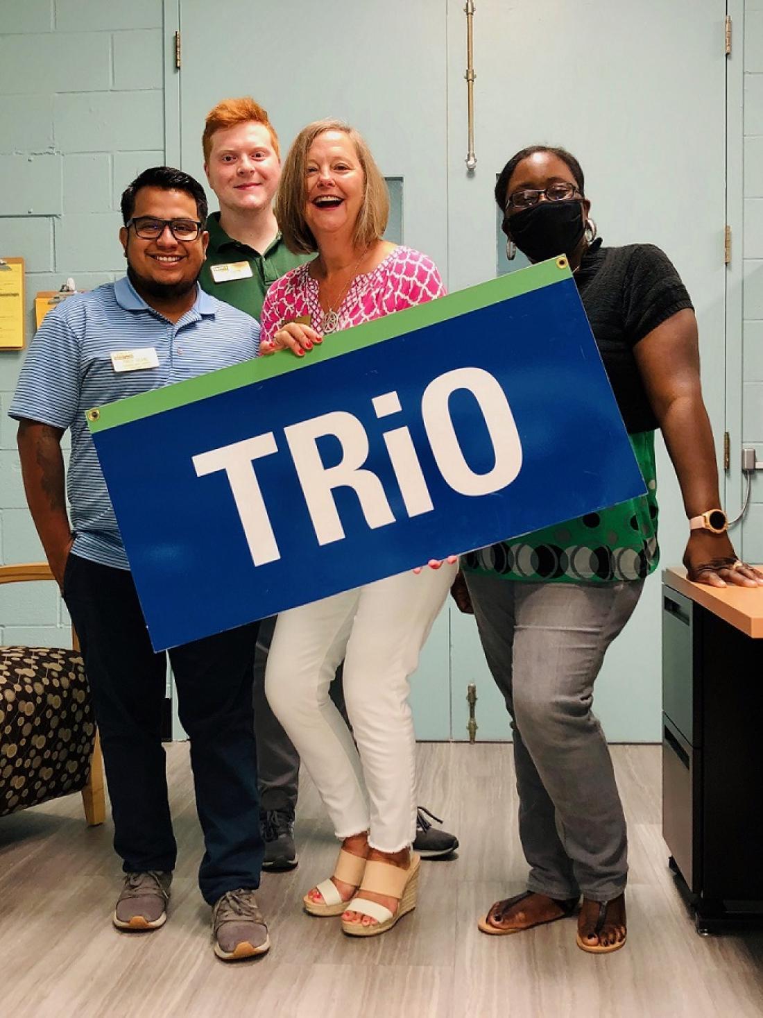 Craven CC’s TRIO Student Support Services department celebrates after learning that the Department of Education will fund the program through a $1.3 million grant over the next five years.