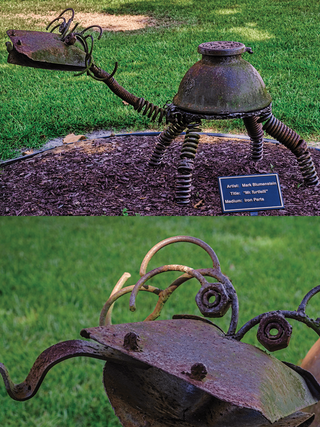 Iron statue of turtle