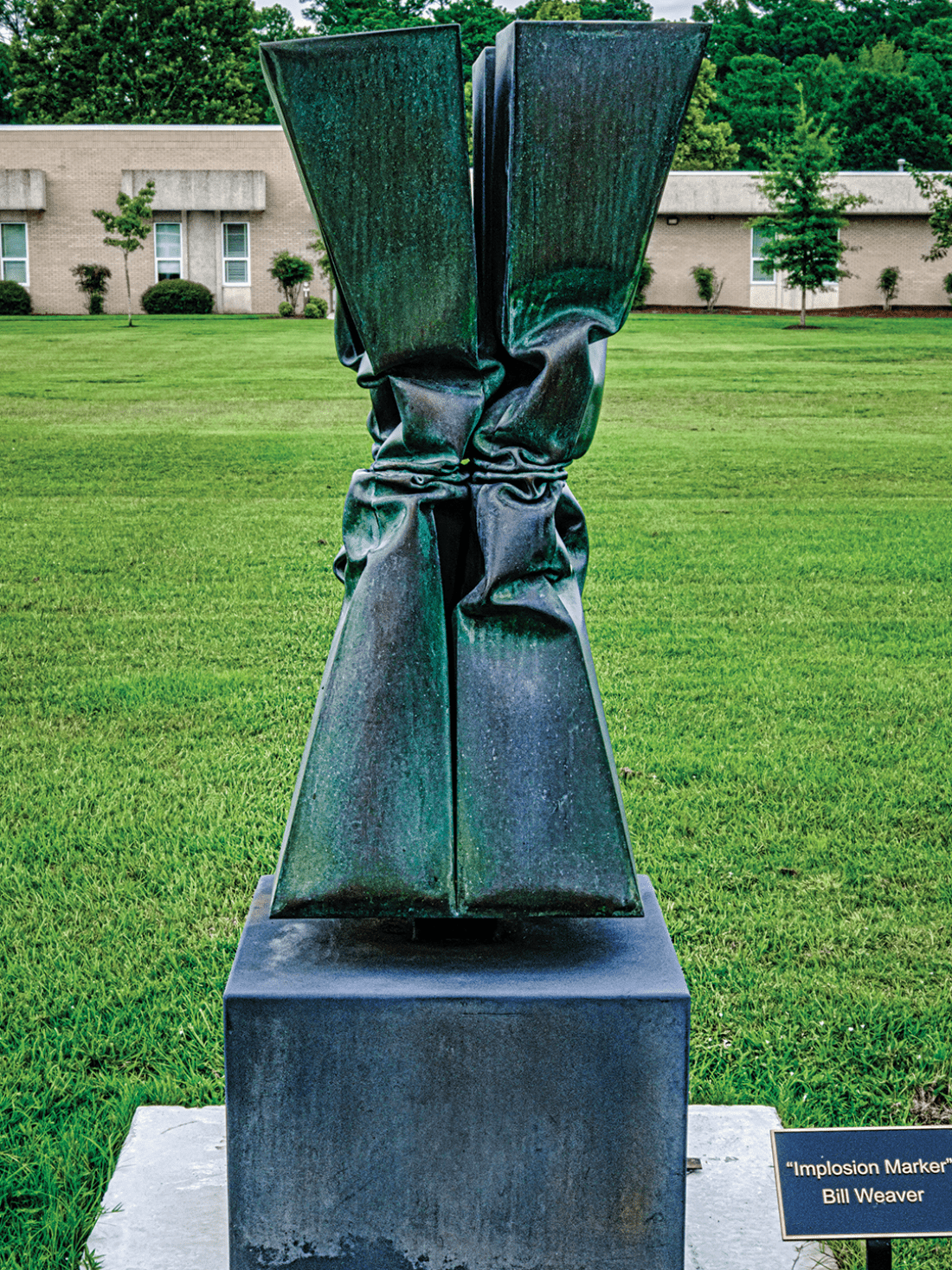 Bronze abstract sculpture