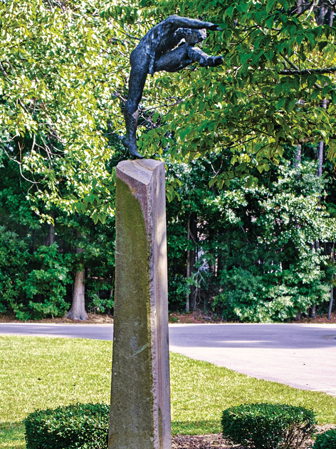 Small bronze statue of nude male