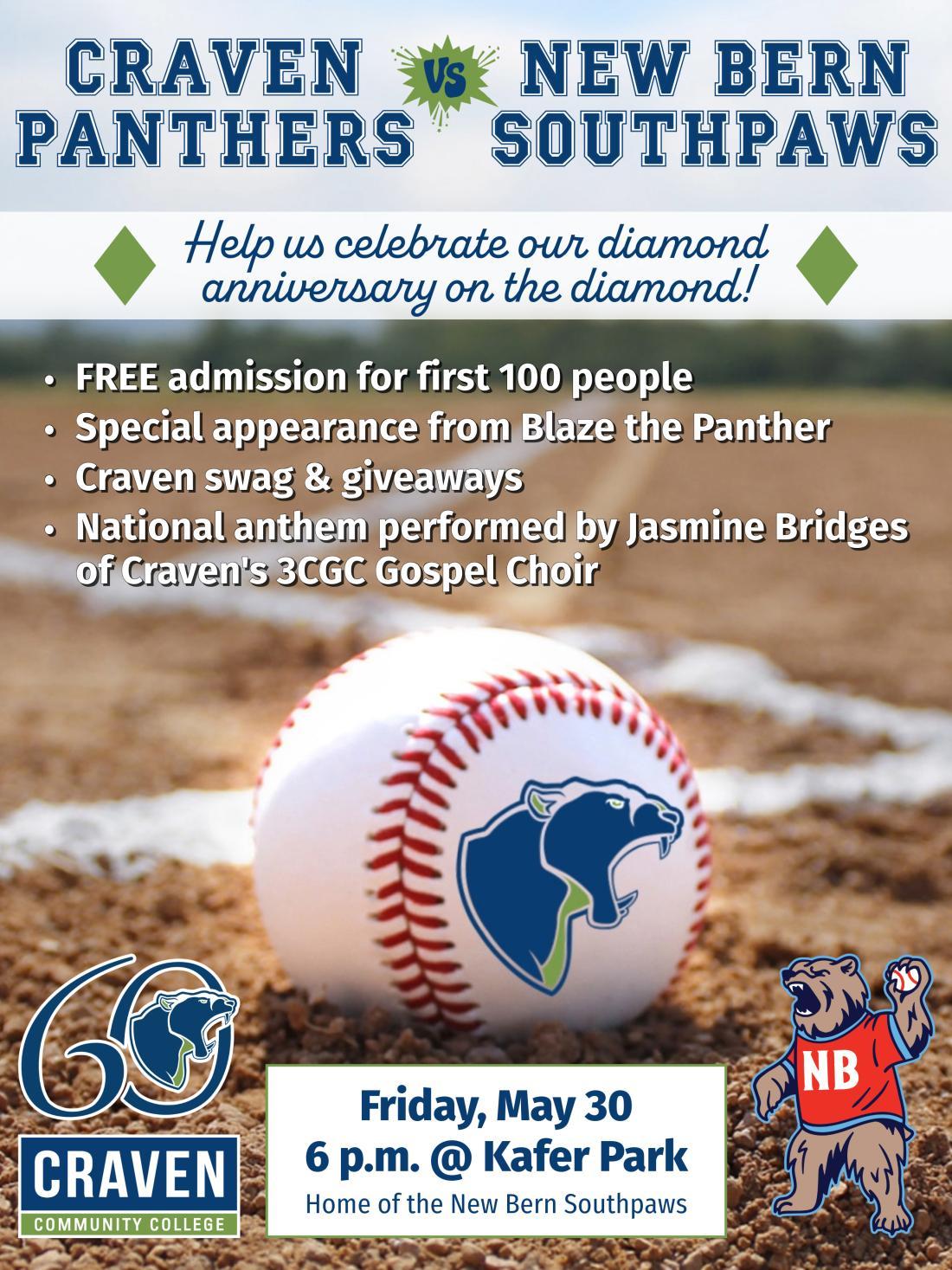 Flyer with Panther Baseball