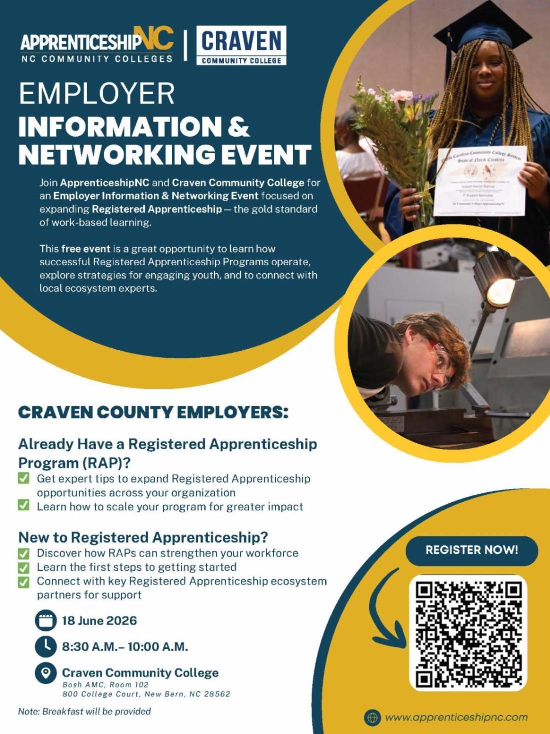 Employer Info & Networking Event flyer