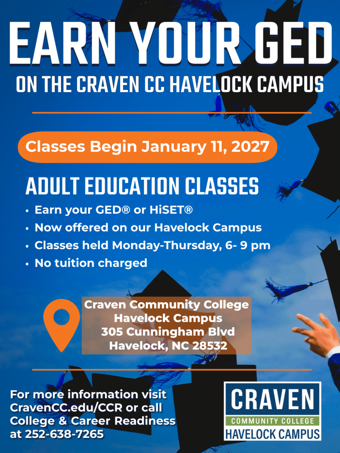 Flyer Showcasing GED Classes at Havelock