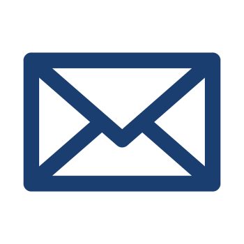 Icon of blue envelope for email