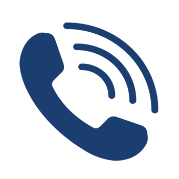 Blue ringing phone icon