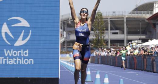 Jen Bogdanoff Crosses Finish Line