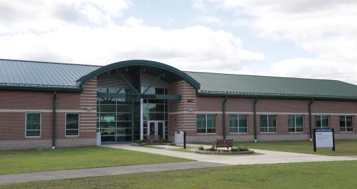 Front exterior or STEM Center on Havelock campus