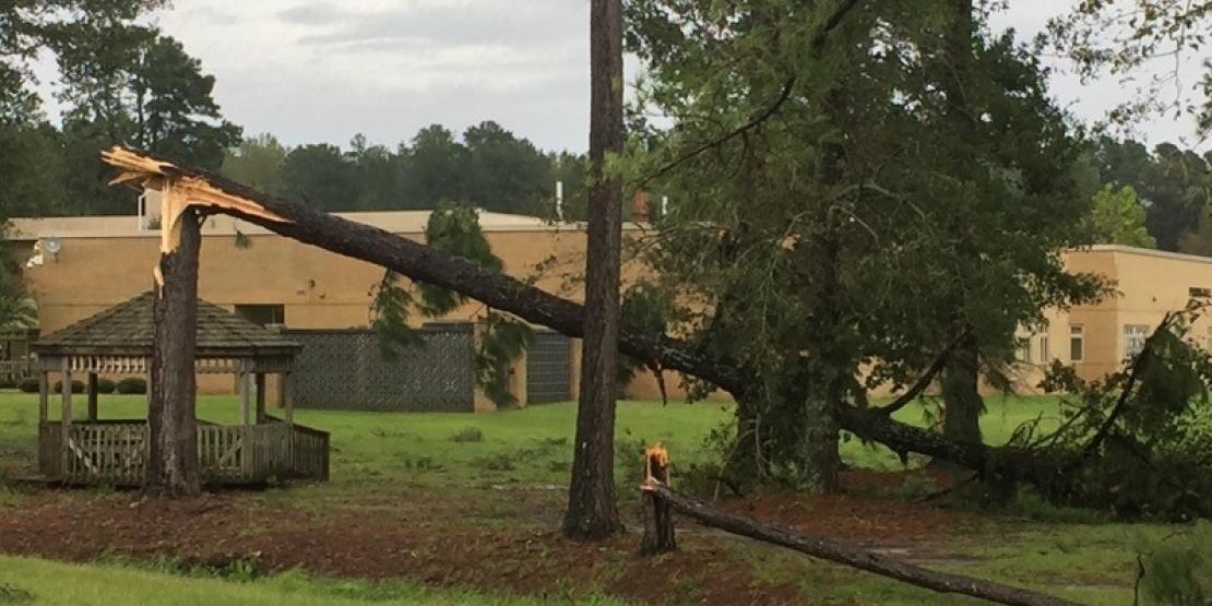 ​​​​​​​Craven CC’s campuses sustained many downed trees and substantial water damage in each building.