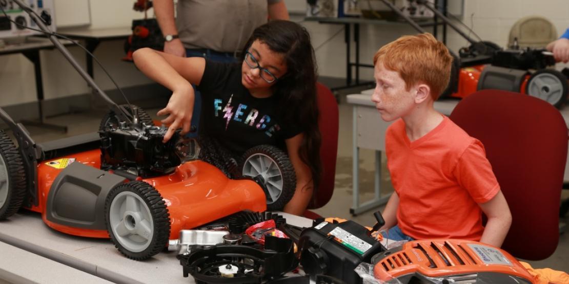 3-D Printing and Electronics: Drone Design I & II is a hands-on, two-week camp that teaches campers how to design and print a mini-drone with 3-D design software and 3-D printers, as well as electronic fundamentals for drone assembly.