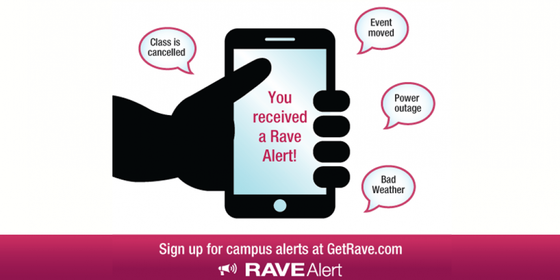 Rave Alerts stay connected graphic