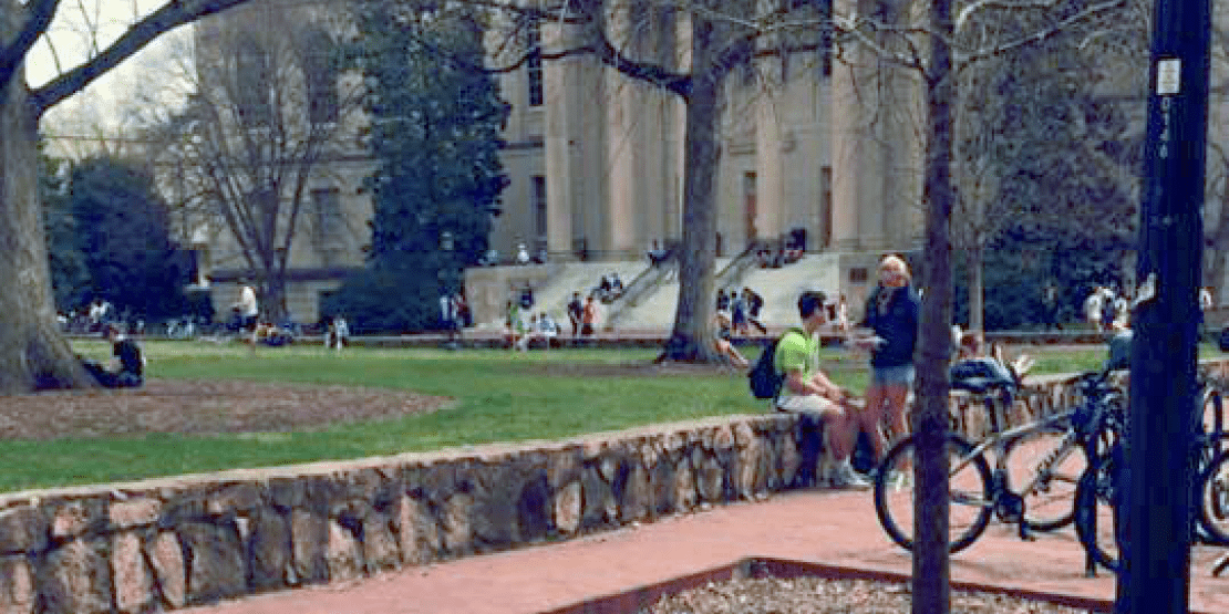 UNC Chapel Hill outside on campus