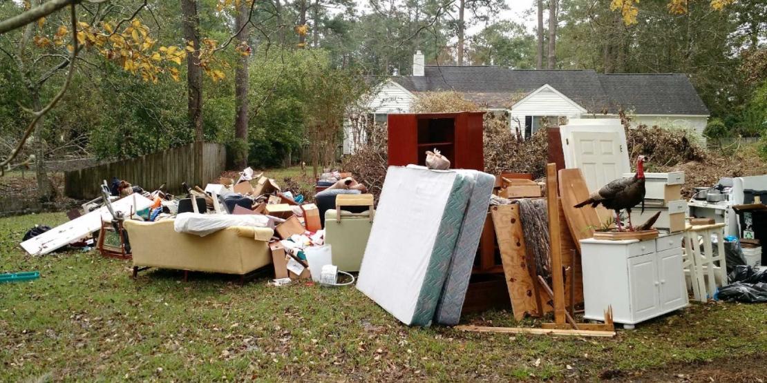 ​​​​​​​Many residents, including several Craven CC staff members and students, lost all belongings from floodwaters.