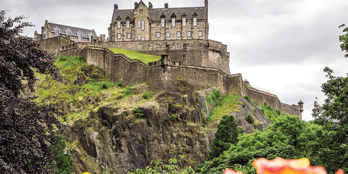 Outdoor landscape and Edinburgh Castle