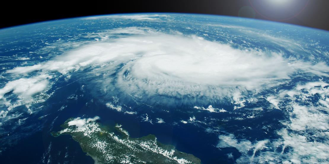 NASA image of hurricane from space