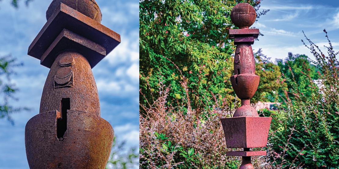 Iron decorative vertical statue