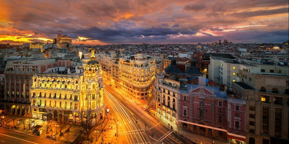 Aerial view of Madrid, Spain