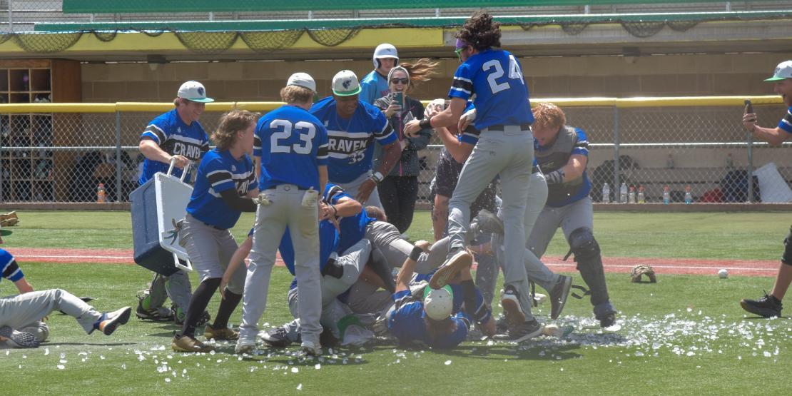 Cooler Dump on the Field after Baseball Victory