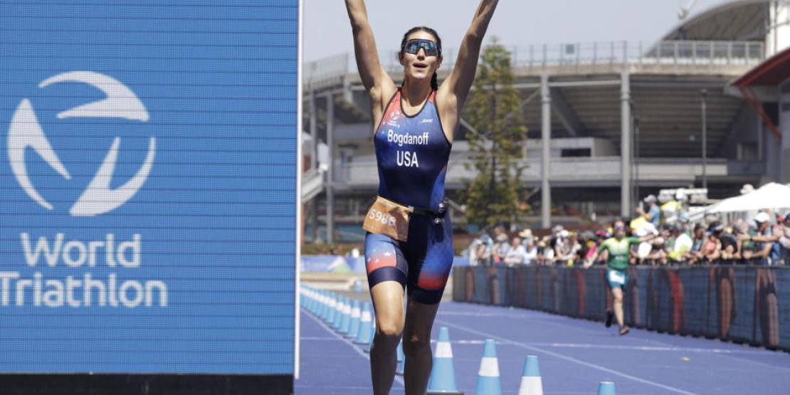 Jen Bogdanoff Crosses Finish Line