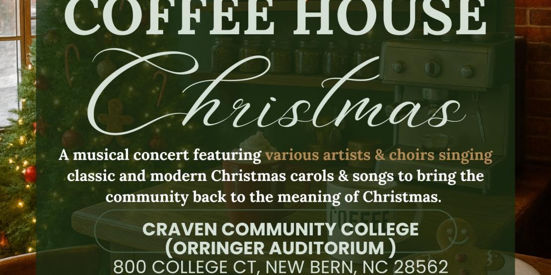 flyer with text Coffee House christmas