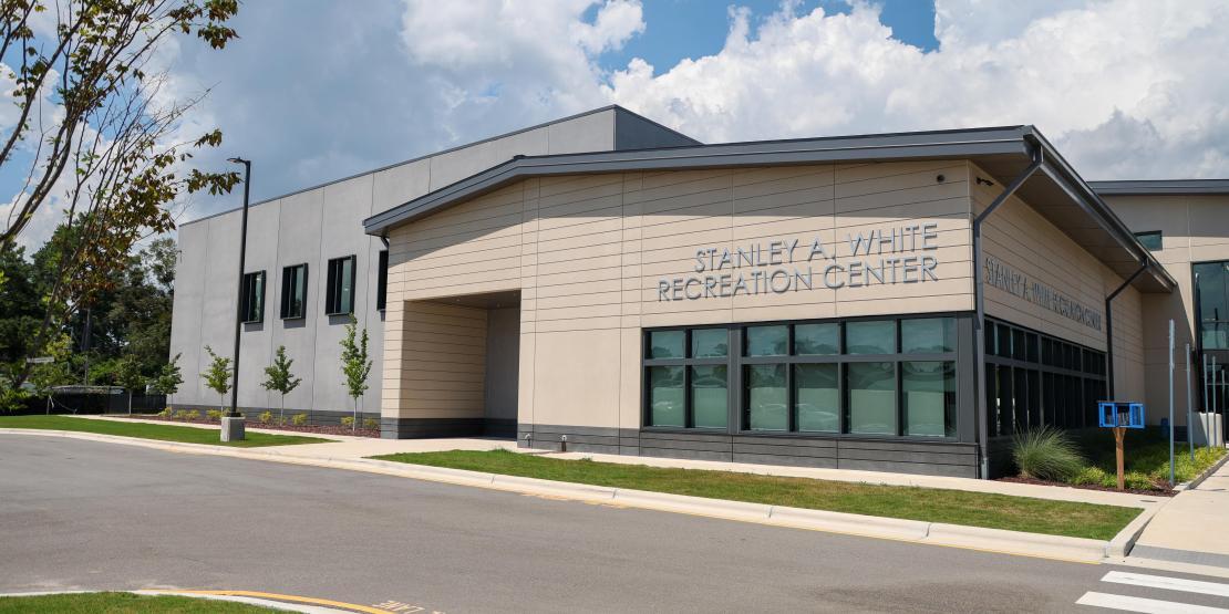 Exterior building with lettering of Stanley White Recreation Center