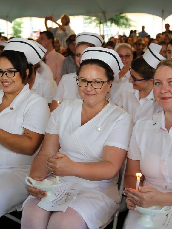 Associate Degree Nursing grads smiling