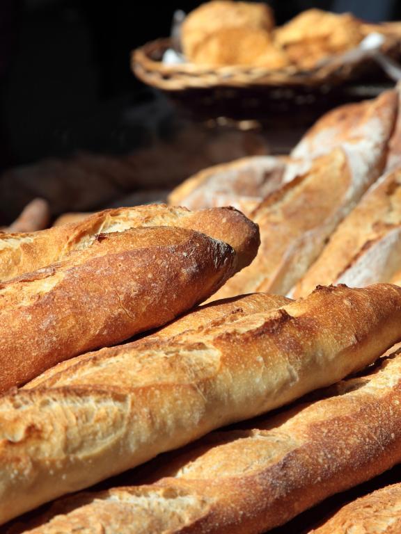 Baguettes at market in France