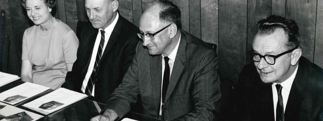 1969 Salem Denham Mayo Hill at conference table