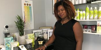 Annazette Cromartie, owner of SATZ Hair salon, has weathered a hurricane and the storm of first-year challenges of starting a business.