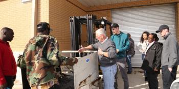 Forklift operation is one of the many skills students will learn in Craven CC’s new Manufacturing Career Pathway program. This program is the result of a collaboration between the college and BSH Home Appliances that will begin March 11. 