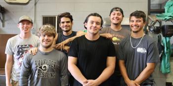 Craven CC’s Career & College Promise program allows high school students to dually earn high school and college credit. Several students in the welding program decided to work toward earning a certificate this summer: (L-R) Ryan Dorsey, David Cringan, James Duffy, Christian Reed, Nick Crotty and Michael Cruz.